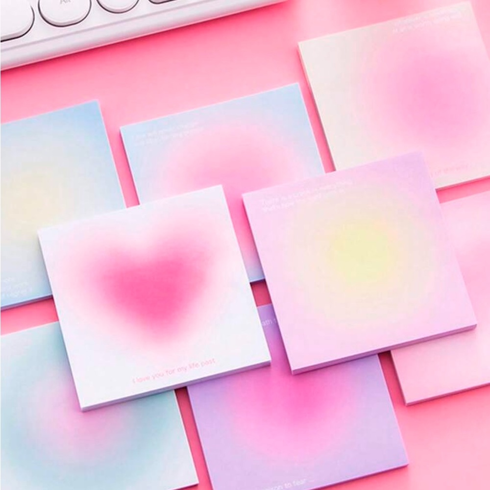 4pcs Gradient Color Random Sticky Note - Picture 3 of 5